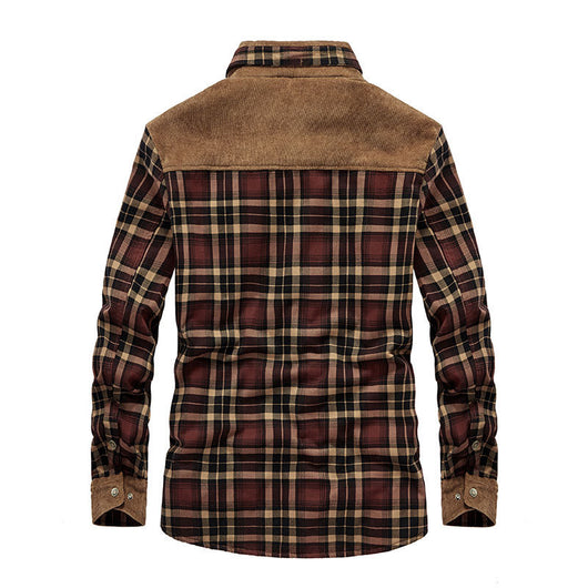 Cardigan Grueso de Forro Polar para Hombre - Cuadros Cálidos Otoño Invierno - Image 5