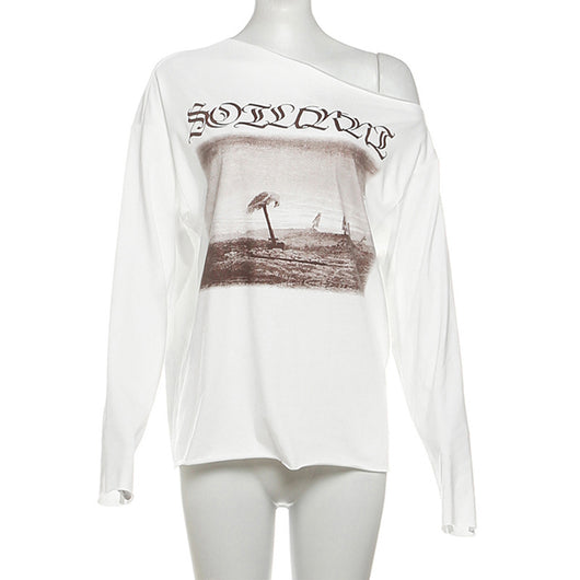 Camiseta Mujer Estilo Hip-hop con Estampado Trendy - Image 8