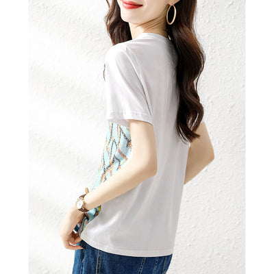 Camiseta Minimalista de Cuello Redondo con Costuras Elegantes - Image 4