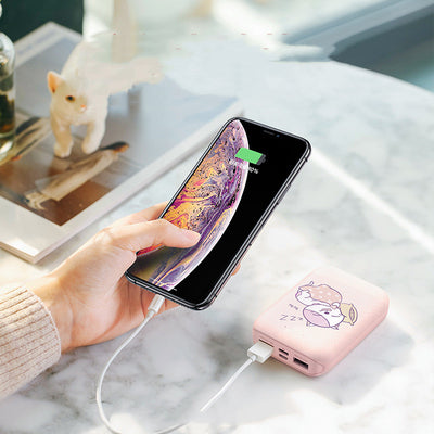 Batería Portátil 10000mAh Verde con Doble USB y Carga Rápida Type-C