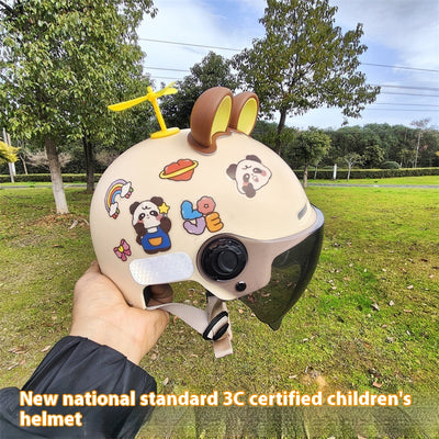 Casco Moto Eléctrica con Protección Solar para Niños y Niñas - Image 7