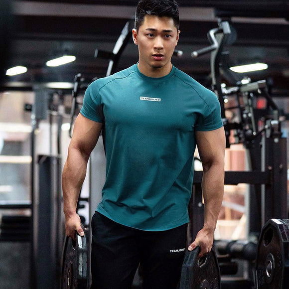 Playera Deportiva Manga Corta Hombre Stretch Absorbente Cuello Redondo