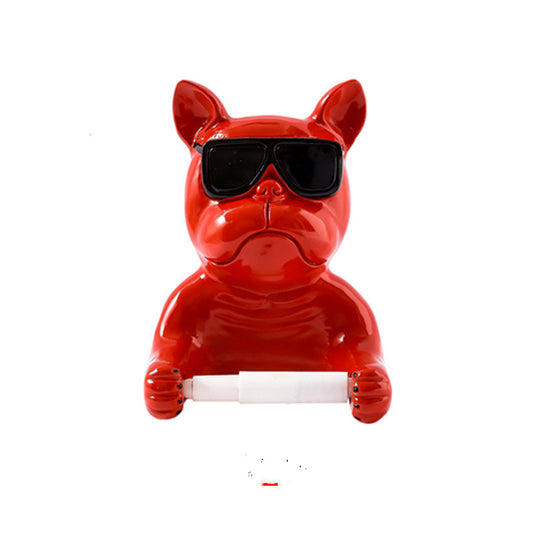 Dispensador de Papel Higiénico con Estatua Decorativa de Animal