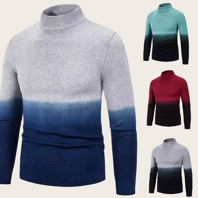 Suéter Térmico Degradado Cuello Medio para Hombre