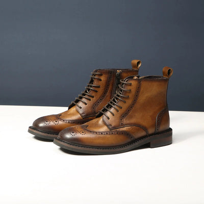 Botas de Cuero Casual para Hombre con Suela Gruesa y Estilo Moderno - Image 22