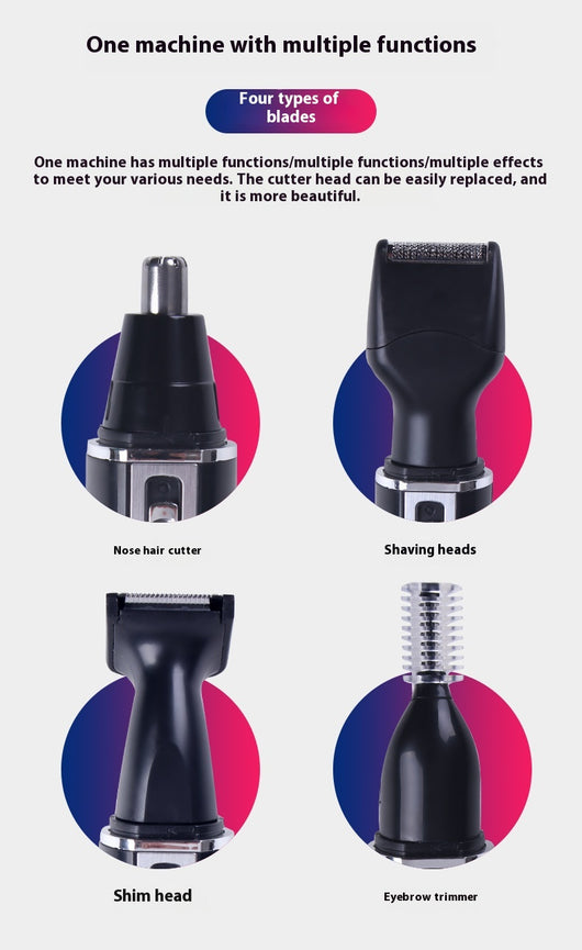 Trimmer Multifunción 4 en 1 para Nariz, Cejas y Vello Facial - Image 13