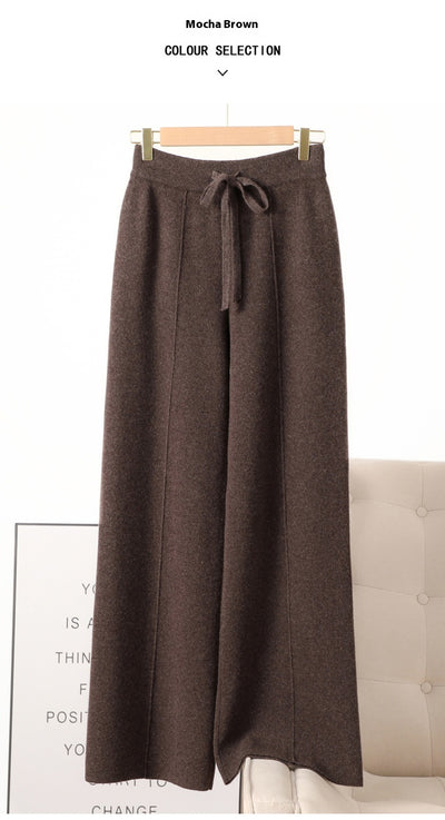 Pantalones de Lana Gruesa Cintura Alta con Caída Elegante - Image 24