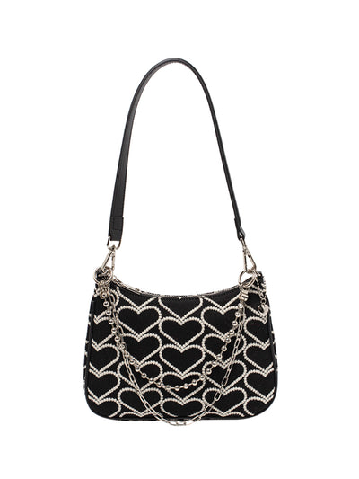 Bolso de Cadena Y2K con Corazón Bordado - Estilo Hot Girl Sweet Cool - Image 6