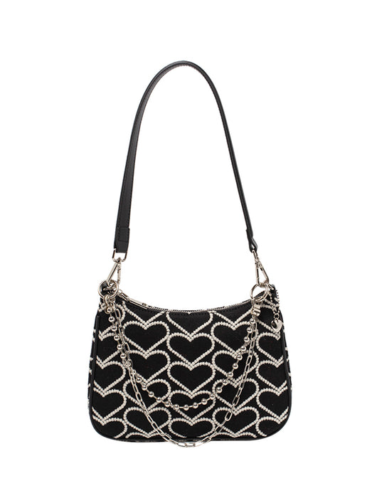 Bolso de Cadena Y2K con Corazón Bordado - Estilo Hot Girl Sweet Cool - Image 6