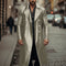 Abrigo Trench Doble Botonadura de Cuero para Hombre