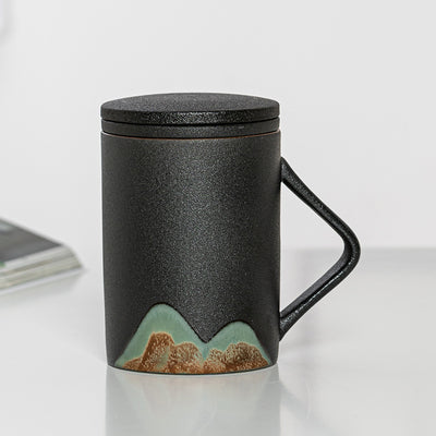 Taza de Té Artesanal con Asa de Madera, Filtro Integrado y Tapa - Image 7