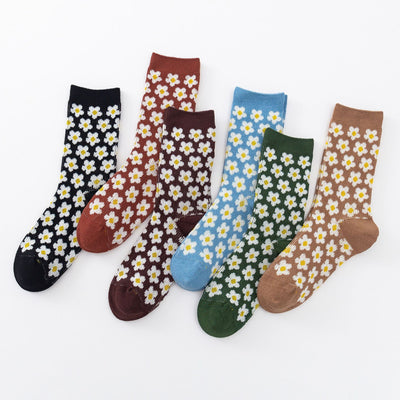Calcetines Floral Doble Aguja Estilo Hyuna - Image 14