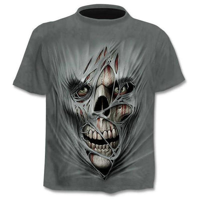 Playera Hombre Estilo Punk Calavera Gótica - Image 3