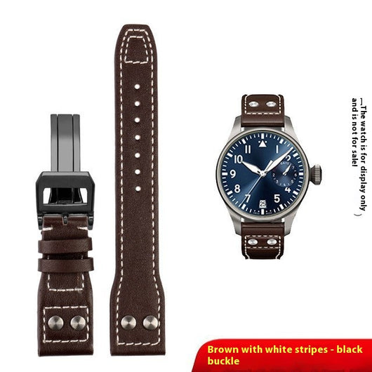 Correa de Reloj de Cuero Genuino Portugués Fire Jet - Image 12