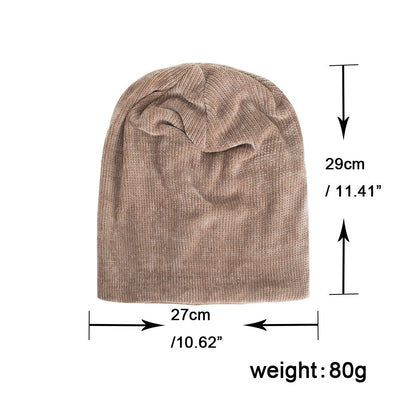 Gorro de Invierno Hombre Terciopelo Pana Tejido Térmico - Image 9