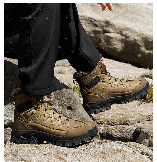 Zapatos Outdoor Altos de Algodón Cálido para Hombre Talla Grande - Image 2