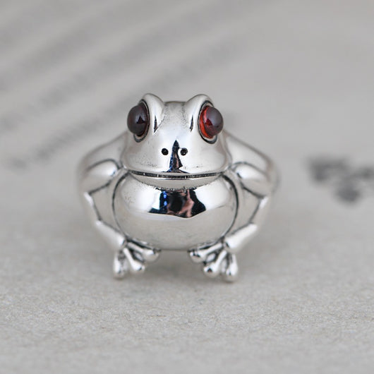 Anillo Vintage de Plata S925 con Diseño de Rana Pulida - Image 10
