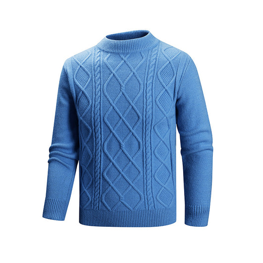 Suéter Casual de Cuello Alto Medio en Colores Sólidos para Hombre - Image 6