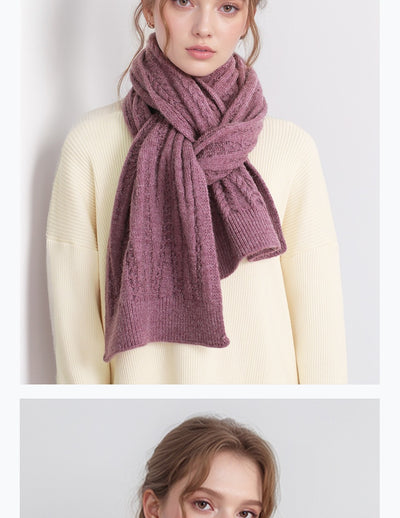 Bufanda de Lana Gruesa Otoño Invierno Estilo Europeo Americano con Textura Cashmere Artificial - Image 11