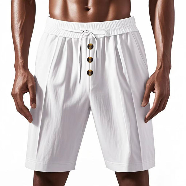 Shorts de Lino Sueltos para Hombre - Estilo Playa Casual Lavado - Image 8