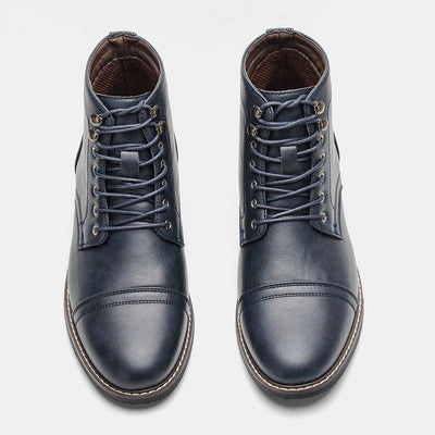 Botas de Cuero Vintage para Hombre - Estilo Casual - Image 14