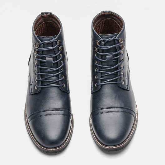 Botas de Cuero Vintage para Hombre - Estilo Casual - Image 14