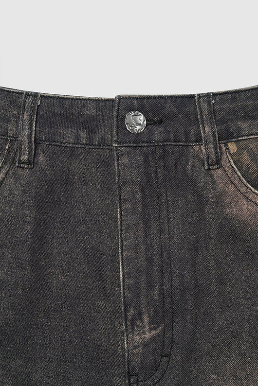 Pantalones Jeans Rectos Holgados con Estampado Digital Barba de Gato - Image 21