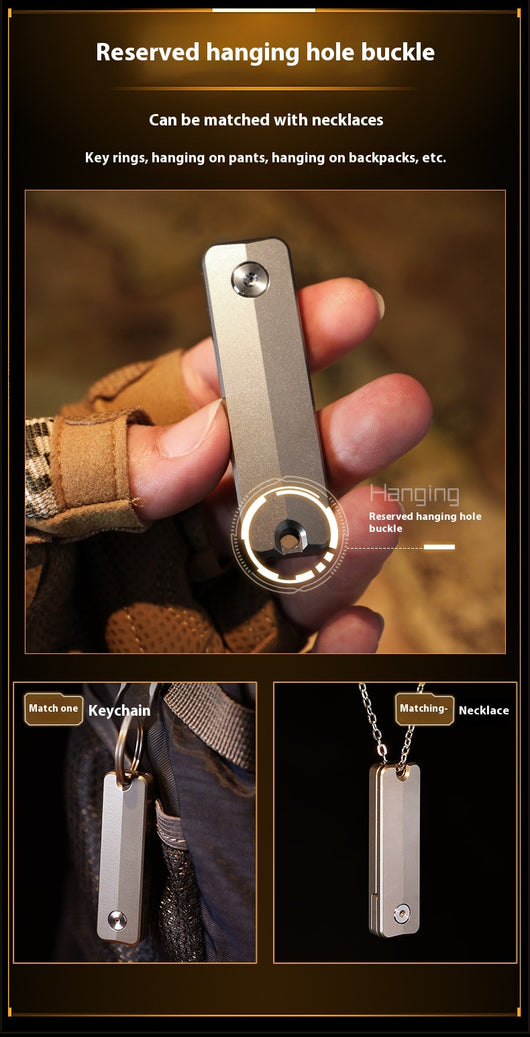 Cuchillo Plegable de Aleación de Titanio Mini A - Herramienta Táctica Compacta para Aventuras - Image 8