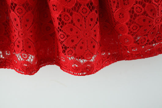 Vestido Infantil Manga Larga con Cuello de Encaje - Image 13