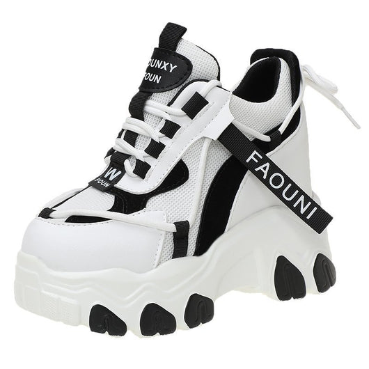 Tenis Negros para Mujer con Punta Redonda y Suela Gruesa - Image 6
