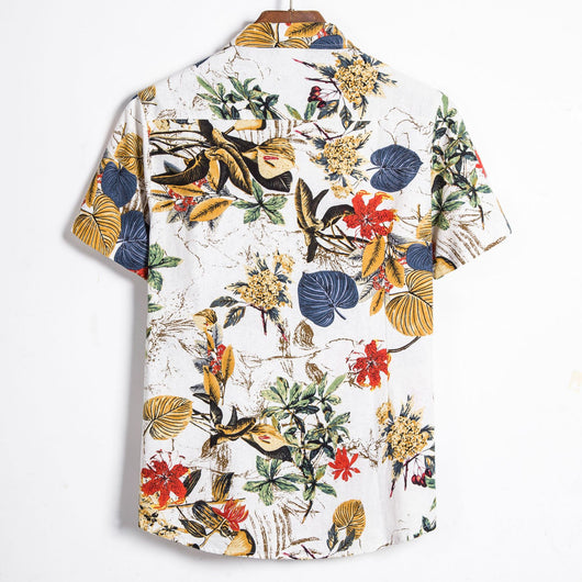 Camisa Casual de Algodón y Lino para Hombre - Image 16