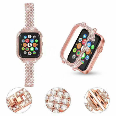 Correa de Reloj de Diamantes y Cristales Metálica - Image 6