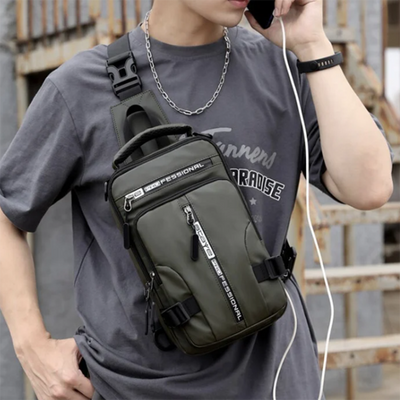 Mochila Cruzada Multifuncional para Hombre - Bolsa Pecho y Hombro - Image 17