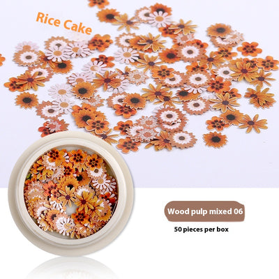 Stickers de Uñas con Flores de Pulpa de Madera - Accesorios DIY para Nail Art - Image 11