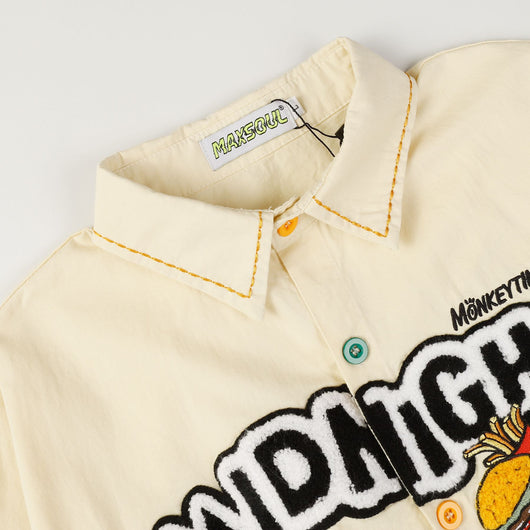 Camiseta Manga Larga Holgada con Bordado Cartoon Americano - Image 22