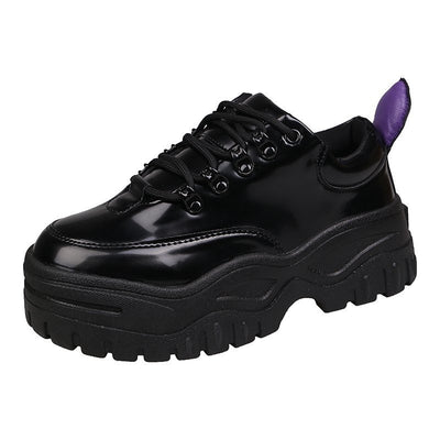 Zapatillas Plataforma Retro Vaca y Leopardo con Cordones - Estilo Daddy Shoes - Image 6