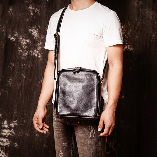 Bolsa Bandolera de Cuero Genuino Hecha a Mano - Satchel de Piel Curtida