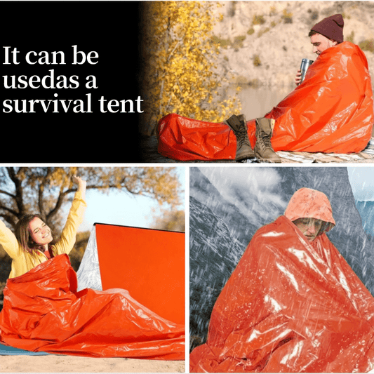 Saco de Emergencia Térmico Portátil - Manta Impermeable y Resistente al Viento para Camping - Image 2