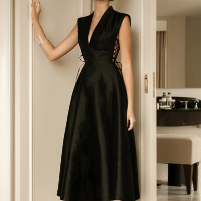 Vestido Negro Elegante de Lujo Niche - Diseño Sofisticado