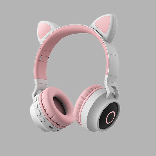 Auriculares Inalámbricos con Orejas LED - Bluetooth 5.0 Plegables para Niños