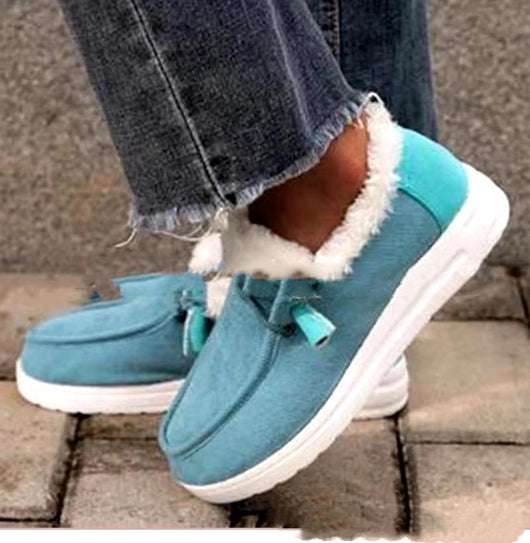 Zapatos Planos de Algodón Cálidos para Mujer - Image 10