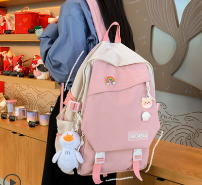 Mochila Escolar Femenina Estilo Coreano para Primaria y Secundaria - Image 3