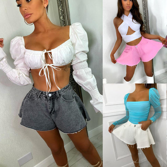 Shorts de Mezclilla Clásicos para Mujer - Estilo Europeo y Americano