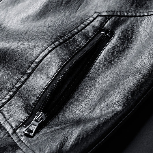 Chaqueta de Cuero con Cuello Alto para Primavera y Otoño - Image 7