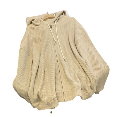 Cardigan Suelto con Capucha y Cierre de Cremallera para Mujer - Image 6