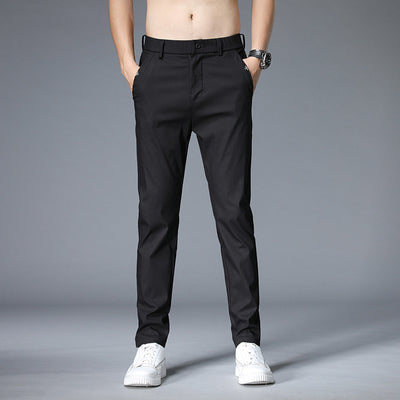 Pantalones Casuales Hombre Verano Tela Ligera Corte Recto Elásticos - Image 10