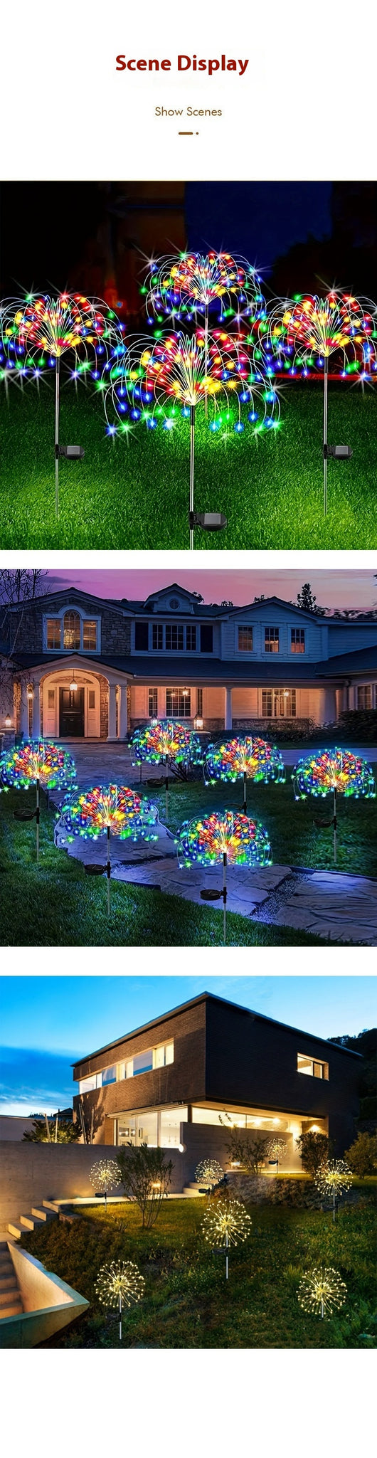 Luces Decorativas Solares con Efecto Fuegos Artificiales - Image 16