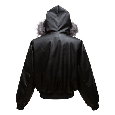 Abrigo Acolchado de Cuero PU Retro con Bolsillos Tridimensionales para Hombre - Image 2