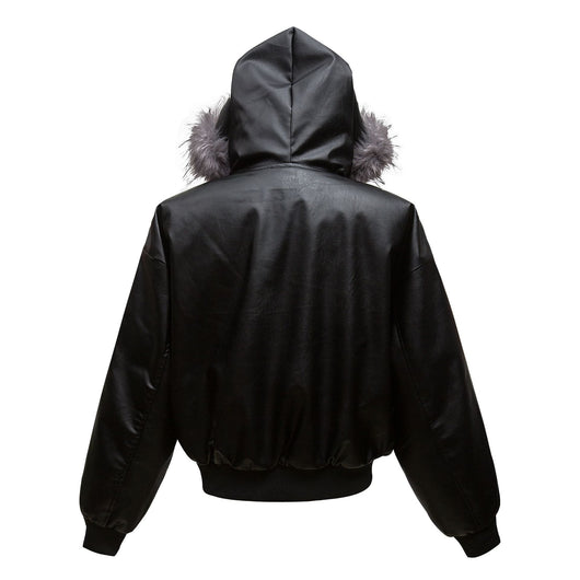 Abrigo Acolchado de Cuero PU Retro con Bolsillos Tridimensionales para Hombre - Image 2