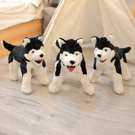 Peluche Almohada Perro Husky Simulado - Image 12